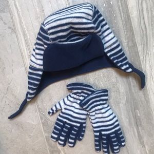 Little boys hat and glove set - size 4-6